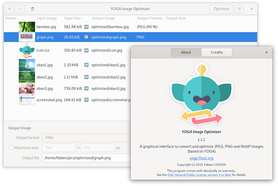 YOGA Image Optimizer v1.1.1 screenshot