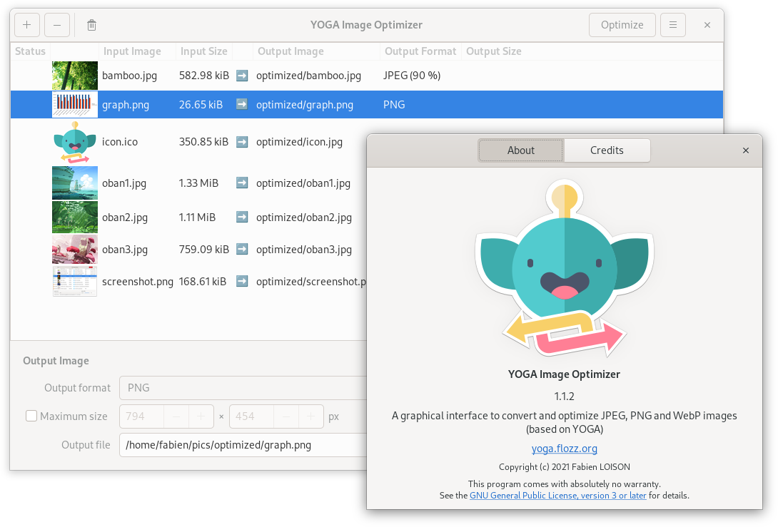 YOGA Image Optimizer v1.1.2 screenshot